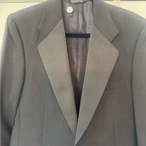 Burberry Black /Satin Sport Tuxedo Coat/Blazer